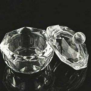 2Pcs Crystal Nail Art Dappen Dish